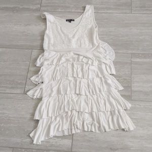 White ruffled dress